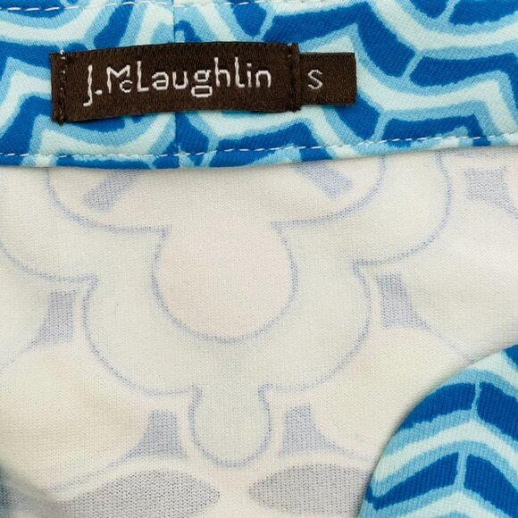 J.McLaughlin Catalina Cloth V-Neck Printed 3/4 Sleeve Dress Size S - Picture 5 of 7